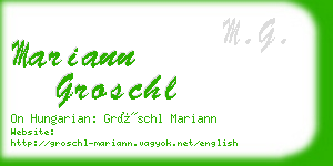 mariann groschl business card